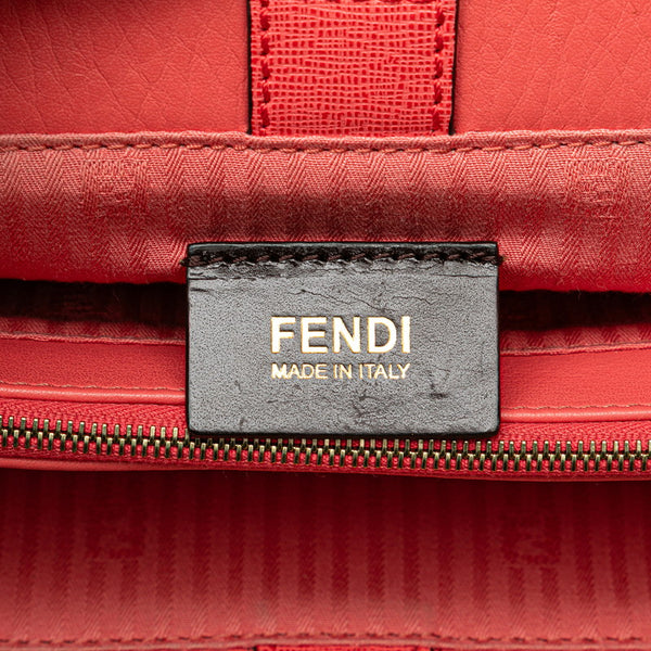 フェンディ プチトゥージュール  ハンドバック ショルダーバッグ 2WAY 8BH253 オレンジ ピンク レザー レディース FENDI 【中古】