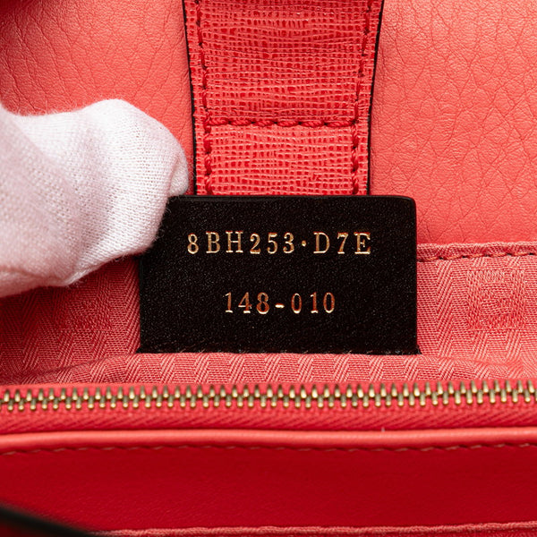 フェンディ プチトゥージュール  ハンドバック ショルダーバッグ 2WAY 8BH253 オレンジ ピンク レザー レディース FENDI 【中古】