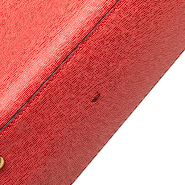 フェンディ プチトゥージュール  ハンドバック ショルダーバッグ 2WAY 8BH253 オレンジ ピンク レザー レディース FENDI 【中古】
