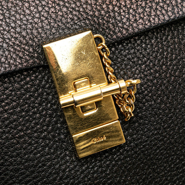クロエ ドリュー ショルダーバッグ ブラック レザー レディース Chloe 【中古】