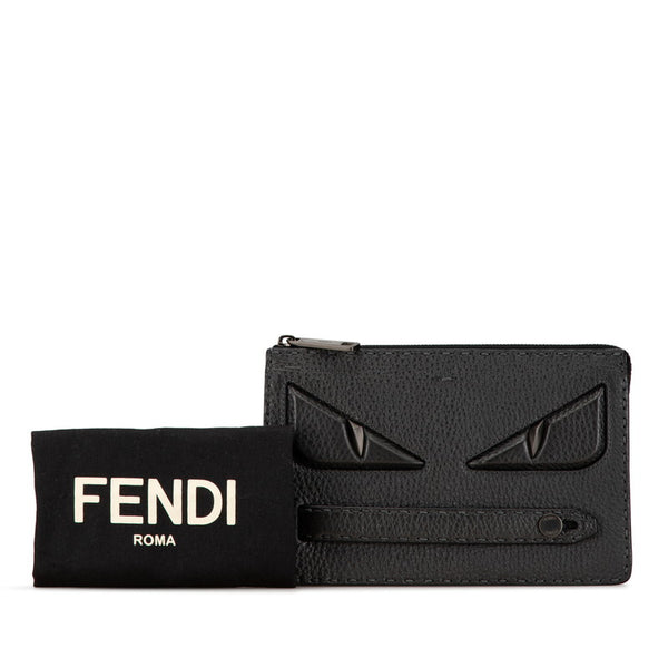 フェンディ バグズ モンスターアイ クラッチバッグ セカンドバック ブラック レザー メンズ FENDI 【中古】