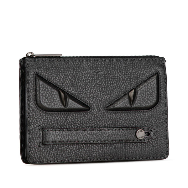フェンディ バグズ モンスターアイ クラッチバッグ セカンドバック ブラック レザー メンズ FENDI 【中古】