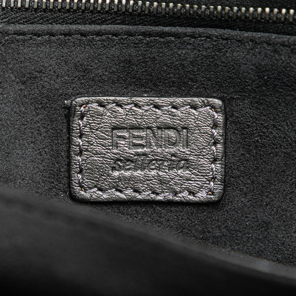 フェンディ バグズ モンスターアイ クラッチバッグ セカンドバック ブラック レザー メンズ FENDI 【中古】