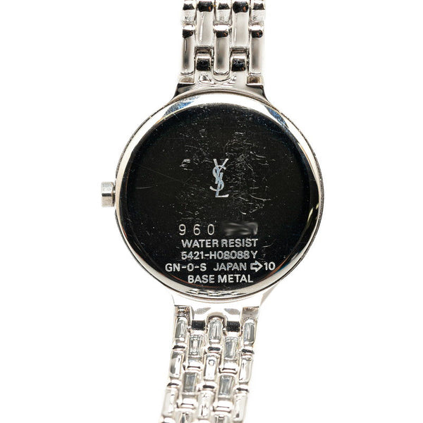 サンローラン 腕時計 5421-H10031Y クオーツ ブラック文字盤 ステンレススチール レディース SAINT LAURENT 【中古】