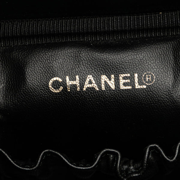 シャネル デカココマーク ハンドバッグ バニティバッグ ブラック キャビアスキン レディース CHANEL 【中古】
