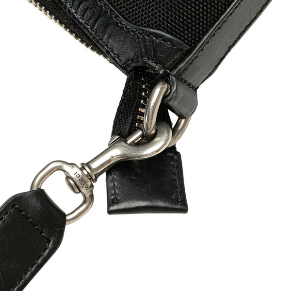 グッチ シェリーライン ショルダーバッグ トートバッグ 2WAY 630923 ブラック キャンバス レザー レディース GUCCI 【中古】