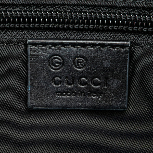 グッチ シェリーライン ショルダーバッグ トートバッグ 2WAY 630923 ブラック キャンバス レザー レディース GUCCI 【中古】