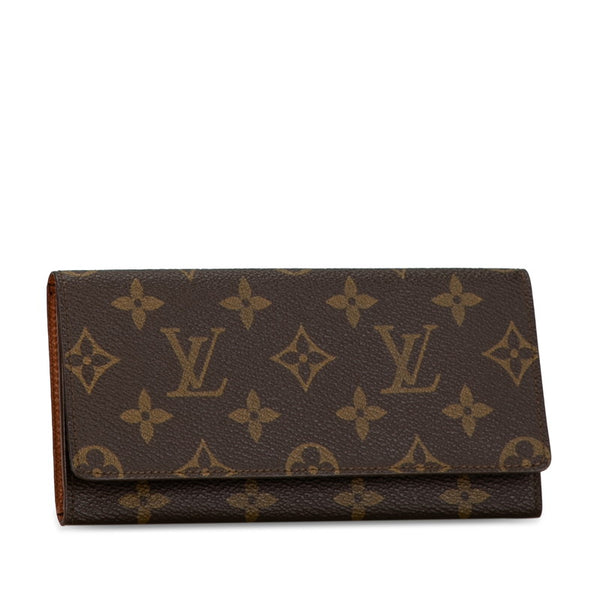 ルイ ヴィトン モノグラム ポルト サークル バイフォールド 円 札入れ M61820 ブラウン PVC レザー レディース LOUIS VUITTON 【中古】