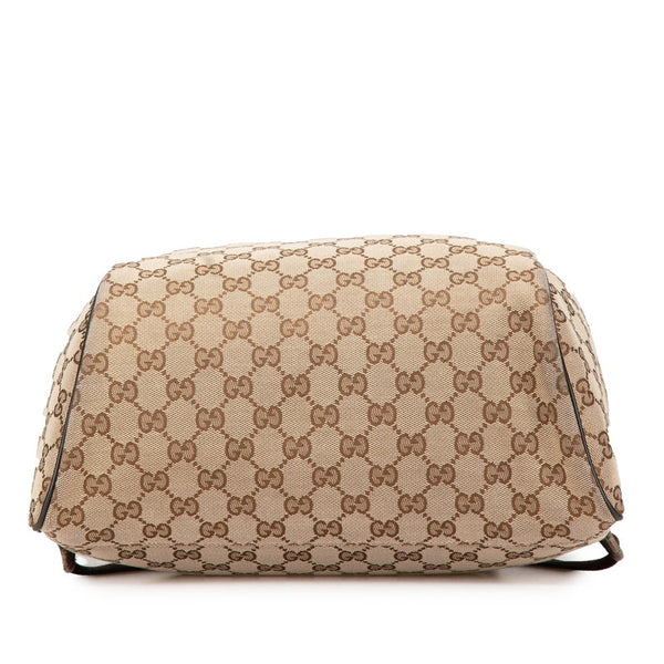 グッチ GGキャンバス リュック バックパック 449906 ベージュ ブラウン キャンバス レザー レディース GUCCI 【中古】