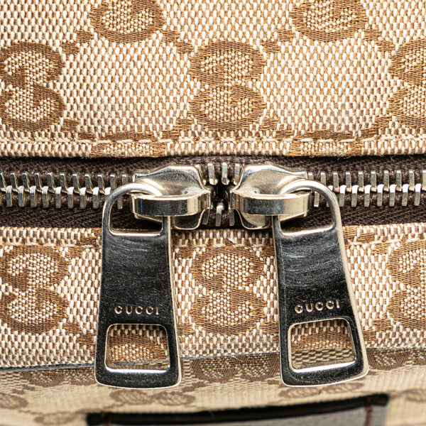 グッチ GGキャンバス リュック バックパック 449906 ベージュ ブラウン キャンバス レザー レディース GUCCI 【中古】