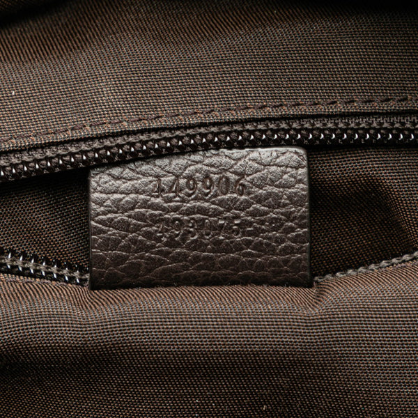 グッチ GGキャンバス リュック バックパック 449906 ベージュ ブラウン キャンバス レザー レディース GUCCI 【中古】