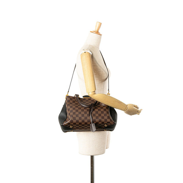 ルイ ヴィトン ダミエ  ブリタニー ハンドバッグ ショルダーバッグ 2WAY N41673 ブラウン PVC レザー レディース LOUIS VUITTON 【中古】