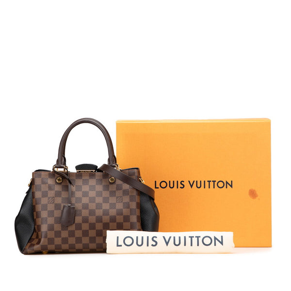 ルイ ヴィトン ダミエ  ブリタニー ハンドバッグ ショルダーバッグ 2WAY N41673 ブラウン PVC レザー レディース LOUIS VUITTON 【中古】