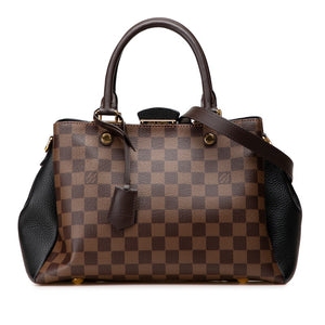 ルイ ヴィトン ダミエ  ブリタニー ハンドバッグ ショルダーバッグ 2WAY N41673 ブラウン PVC レザー レディース LOUIS VUITTON 【中古】