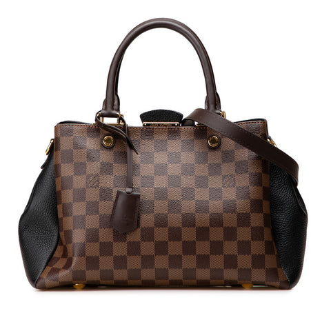 ルイ ヴィトン ダミエ  ブリタニー ハンドバッグ ショルダーバッグ 2WAY N41673 ブラウン PVC レザー レディース LOUIS VUITTON 【中古】