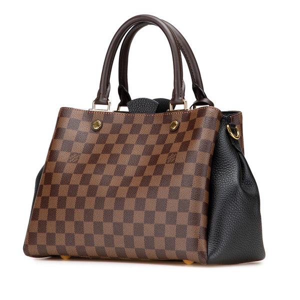 ルイ ヴィトン ダミエ  ブリタニー ハンドバッグ ショルダーバッグ 2WAY N41673 ブラウン PVC レザー レディース LOUIS VUITTON 【中古】