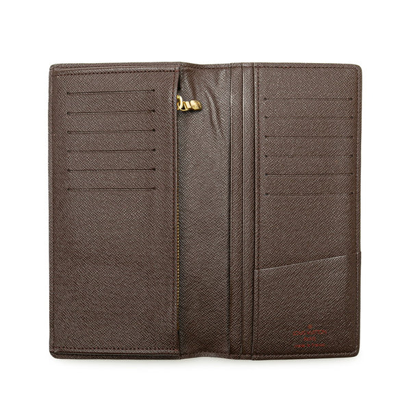 ルイ ヴィトン ダミエ ポルトフォイユ サラ 長財布 ロングウォレット N61734 ブラウン PVC レザー レディース LOUIS VUITTON 【中古】