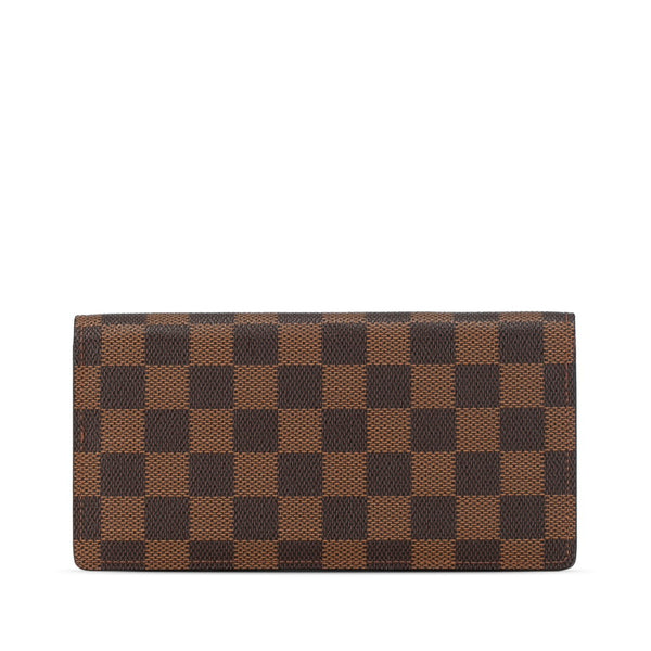 ルイ ヴィトン ダミエ ポルトフォイユ サラ 長財布 ロングウォレット N61734 ブラウン PVC レザー レディース LOUIS VUITTON 【中古】