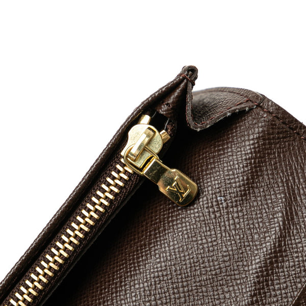 ルイ ヴィトン ダミエ ポルトフォイユ サラ 長財布 ロングウォレット N61734 ブラウン PVC レザー レディース LOUIS VUITTON 【中古】