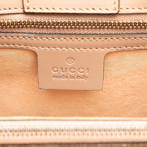 グッチ GGマーモント キルティング ショルダーバッグ 448054 ピンク ベージュ レザー レディース GUCCI 【中古】