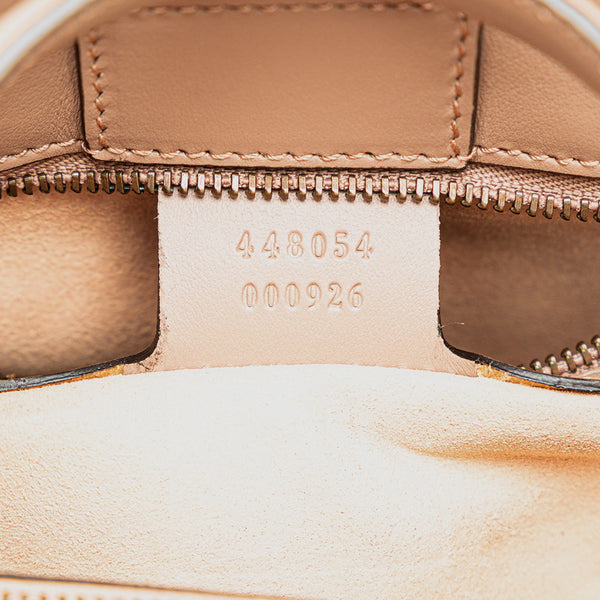 グッチ GGマーモント キルティング ショルダーバッグ 448054 ピンク ベージュ レザー レディース GUCCI 【中古】