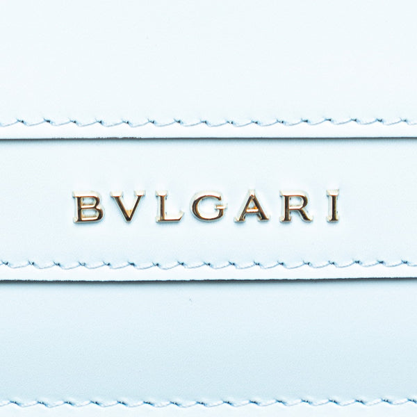ブルガリ セルペンティ フォーエバー チェーン ショルダーバッグ ライトブルー レザー レディース BVLGARI 【中古】