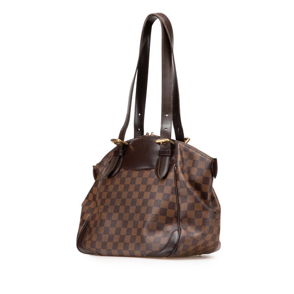 ルイ ヴィトン ダミエ ヴェローナMM ショルダーバッグ トートバッグ N41118 ブラウン PVC レザー レディース LOUIS VUITTON 【中古】