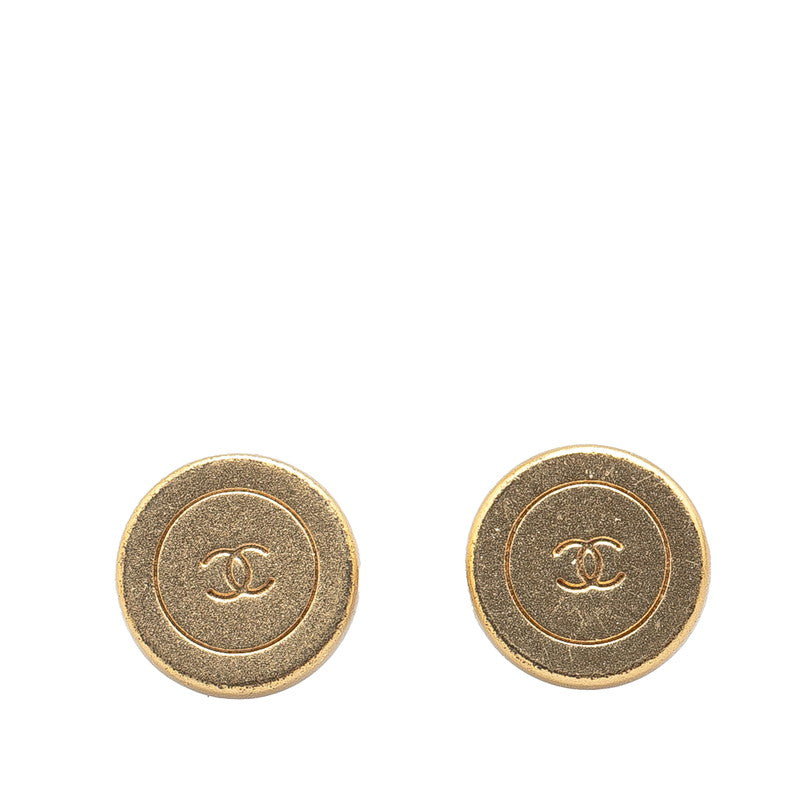 シャネル ココマーク ラウンド スタッド ピアス ゴールド メッキ レディース CHANEL 【中古】