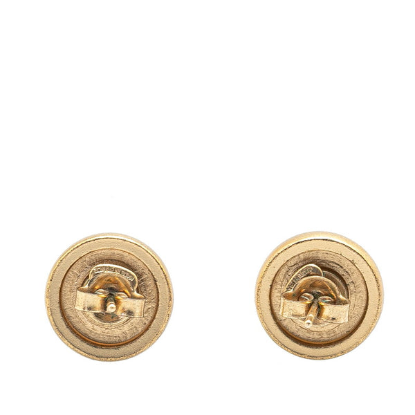 シャネル ココマーク ラウンド スタッド ピアス ゴールド メッキ レディース CHANEL 【中古】