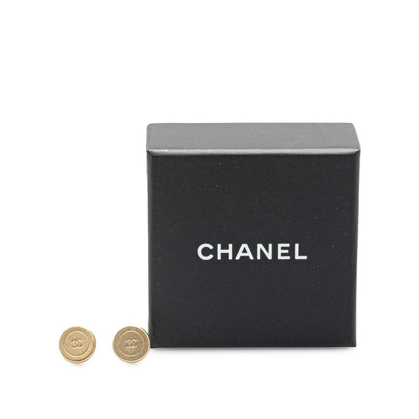 シャネル ココマーク ラウンド スタッド ピアス ゴールド メッキ レディース CHANEL 【中古】