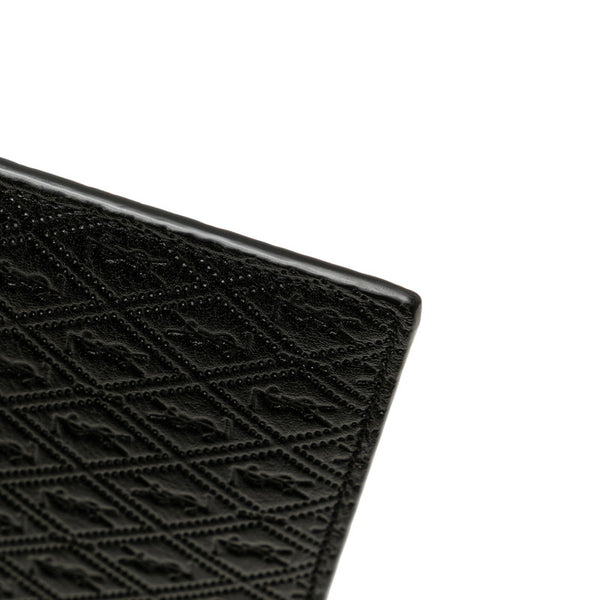 サンローラン YSLロゴ型押し クラッチバッグ ブラック レザー レディース SAINT LAURENT 【中古】