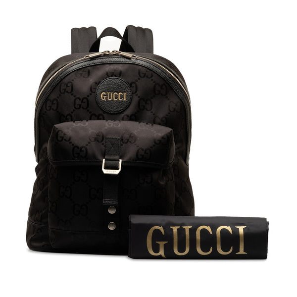 グッチ GGナイロン リュック バックパック 644992 ブラック ナイロン レザー レディース GUCCI 【中古】