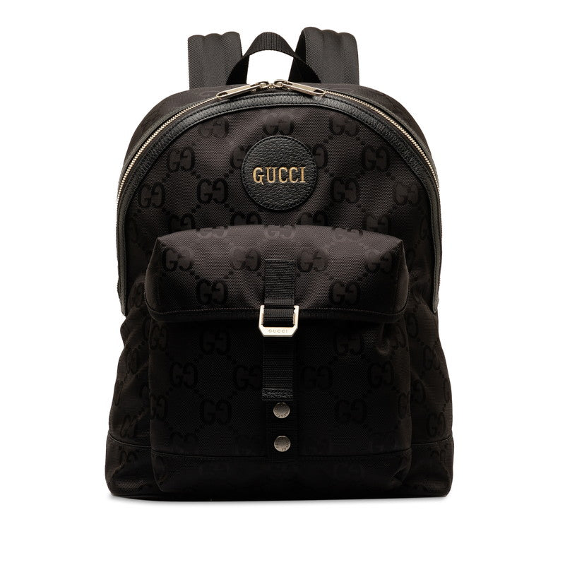 グッチ GGナイロン リュック バックパック 644992 ブラック ナイロン レザー レディース GUCCI 【中古】