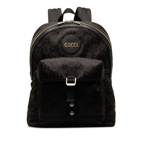 グッチ GGナイロン リュック バックパック 644992 ブラック ナイロン レザー レディース GUCCI 【中古】