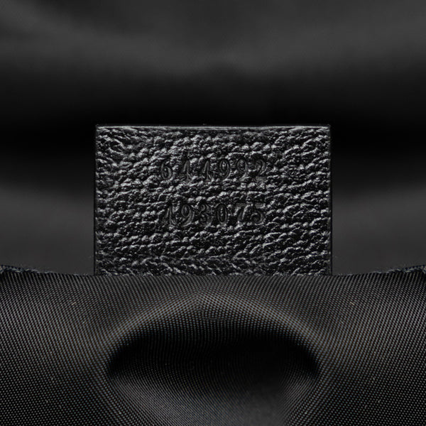 グッチ GGナイロン リュック バックパック 644992 ブラック ナイロン レザー レディース GUCCI 【中古】