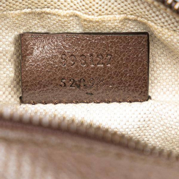 グッチ GGスプリーム オフィディア シェリーライン ショルダーバッグ 598127 ベージュ ブラウン PVC レザー レディース GUCCI 【中古】