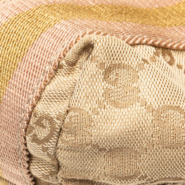 グッチ GGキャンバス トートバッグ 189669 ベージュ キャンバス レザー レディース GUCCI 【中古】