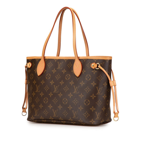 ルイ ヴィトン モノグラム ネヴァーフルPM ハンドバッグ トートバッグ M40155 ブラウン PVC レザー レディース LOUIS VUITTON 【中古】