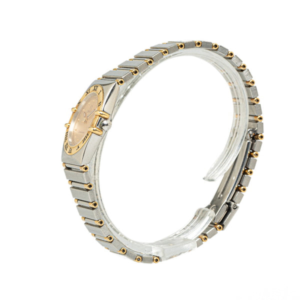 オメガ コンステレーション 腕時計 クオーツ ゴールド文字盤 ステンレススチール メッキ レディース OMEGA 【中古】