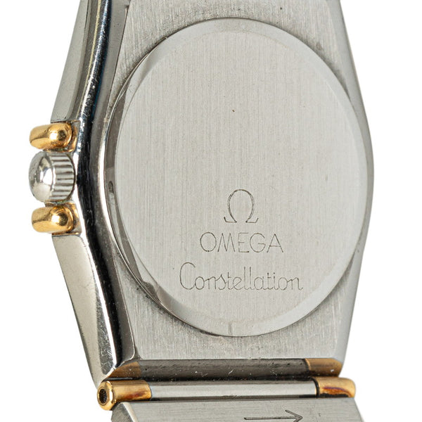 オメガ コンステレーション 腕時計 クオーツ ゴールド文字盤 ステンレススチール メッキ レディース OMEGA 【中古】