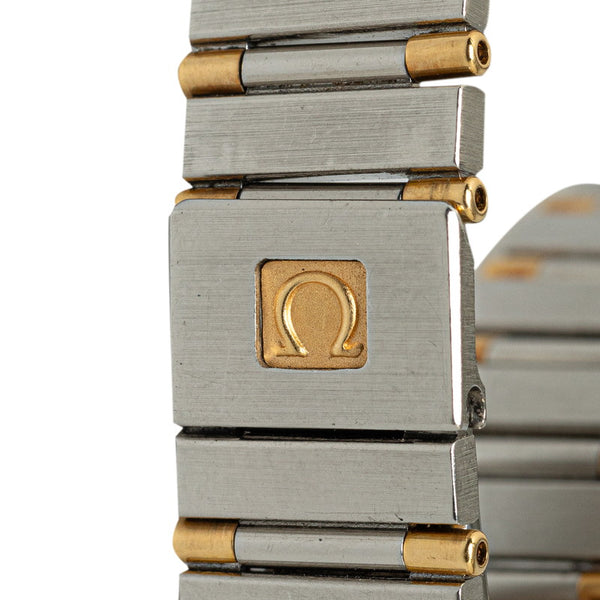 オメガ コンステレーション 腕時計 クオーツ ゴールド文字盤 ステンレススチール メッキ レディース OMEGA 【中古】