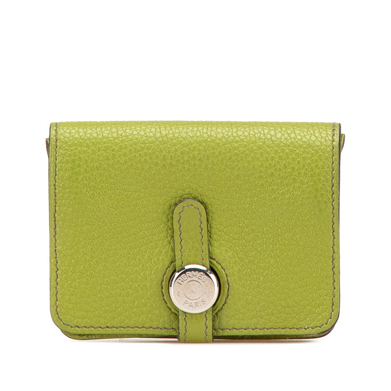 エルメス ドゴン カードケース パスケース アニスグリーン トゴ レディース HERMES 【中古】