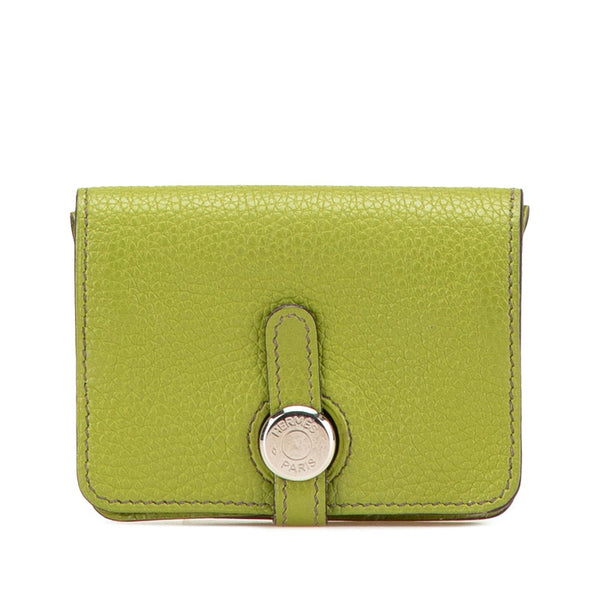 エルメス ドゴン カードケース パスケース アニスグリーン トゴ レディース HERMES 【中古】