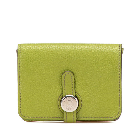 エルメス ドゴン カードケース パスケース アニスグリーン トゴ レディース HERMES 【中古】