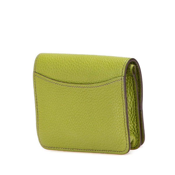 エルメス ドゴン カードケース パスケース アニスグリーン トゴ レディース HERMES 【中古】