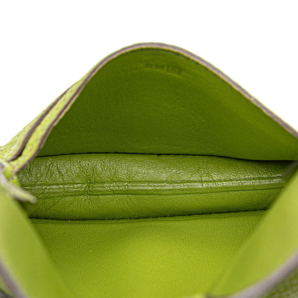 エルメス ドゴン カードケース パスケース アニスグリーン トゴ レディース HERMES 【中古】