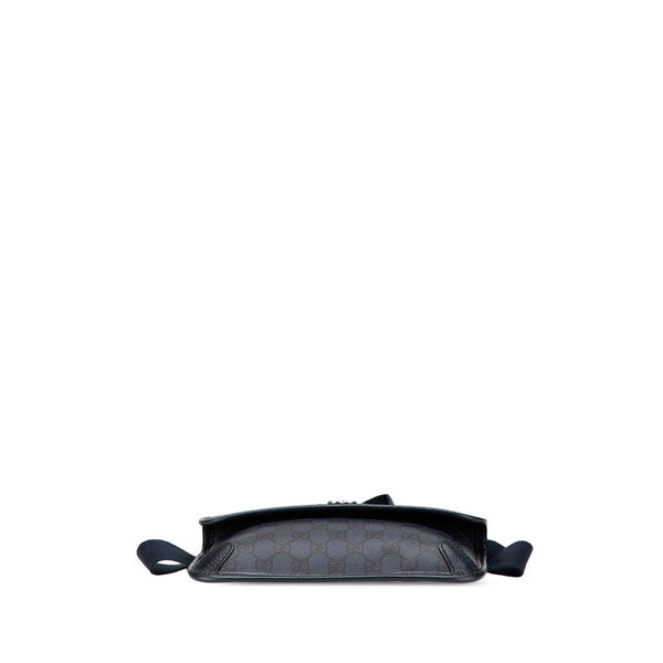 グッチ GGスプリーム GGマーモント ウエストバッグ ボディバッグ 752597 ネイビー PVC レザー レディース GUCCI 【中古】