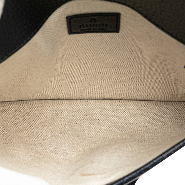 グッチ GGスプリーム GGマーモント ウエストバッグ ボディバッグ 752597 ネイビー PVC レザー レディース GUCCI 【中古】