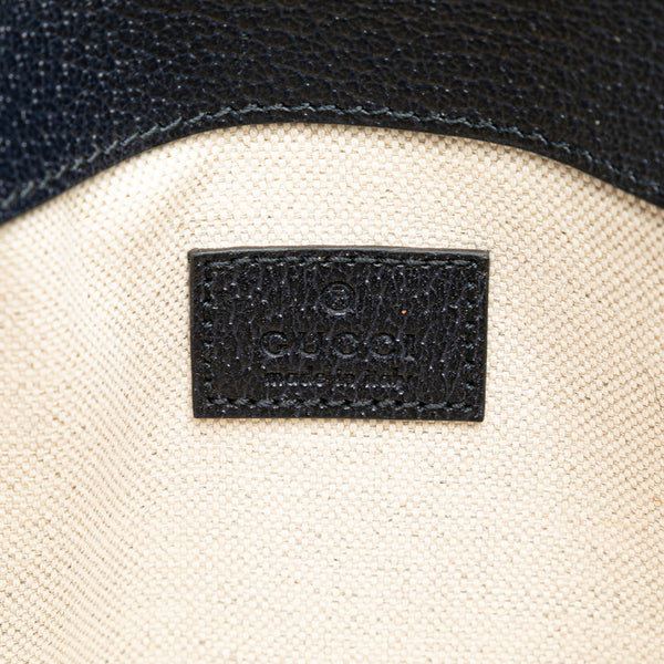 グッチ GGスプリーム GGマーモント ウエストバッグ ボディバッグ 752597 ネイビー PVC レザー レディース GUCCI 【中古】