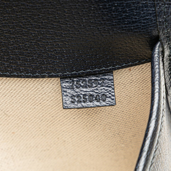 グッチ GGスプリーム GGマーモント ウエストバッグ ボディバッグ 752597 ネイビー PVC レザー レディース GUCCI 【中古】